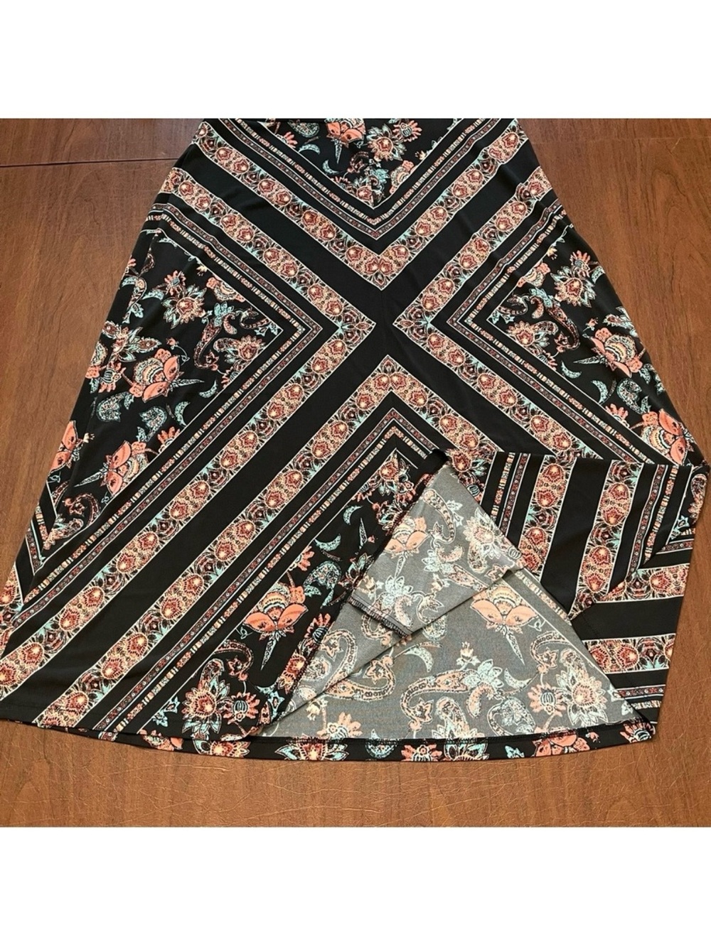 London Times NWT Women’s Black Floral Midi Elbow Sleeves Back Zipper Dress 6 - Picture 4 of 9